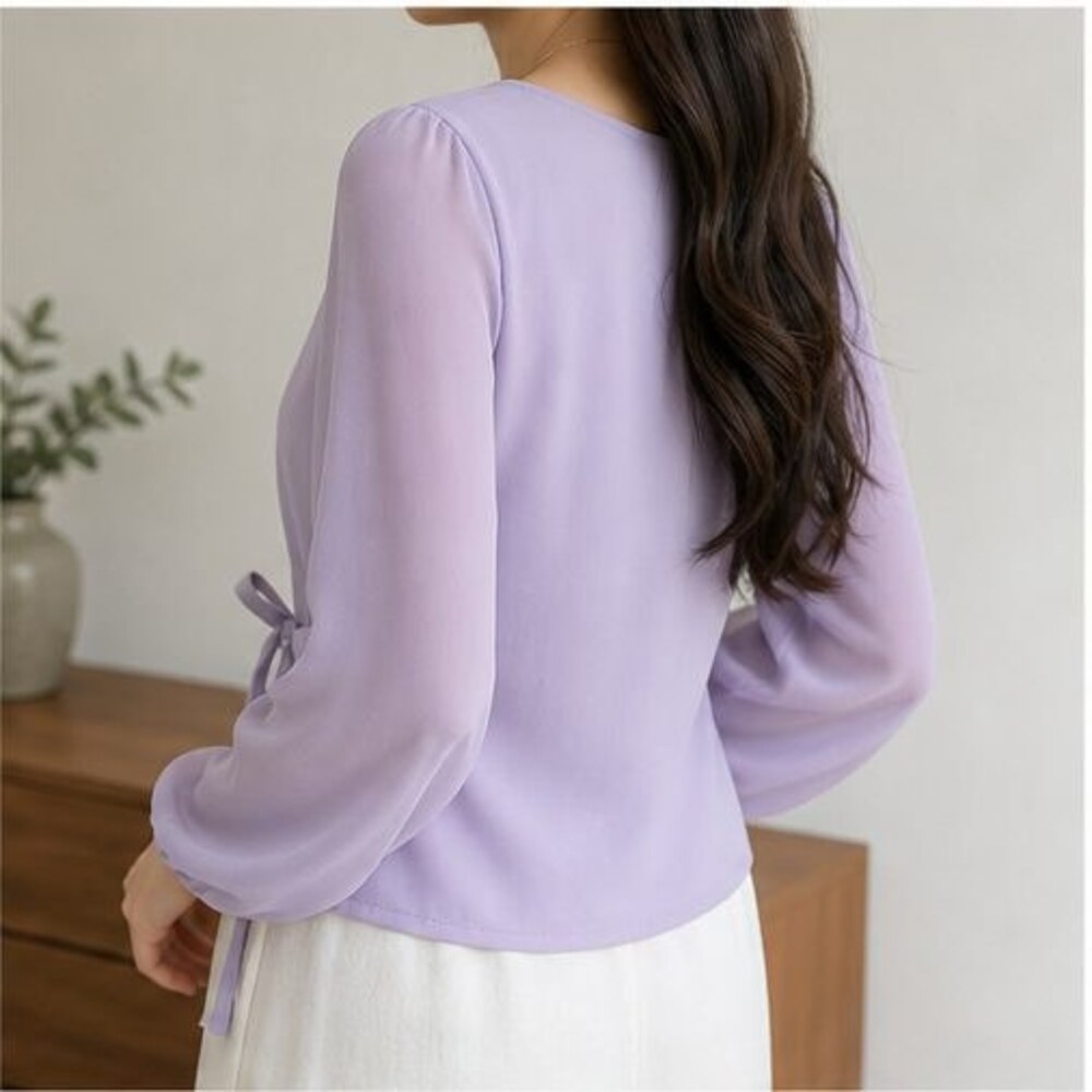 Lilac Smocked Top - Picture 3 of 6